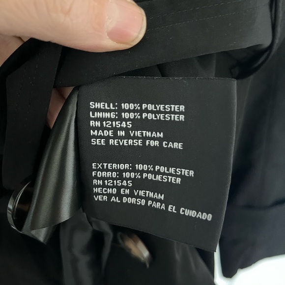 London Fog. Black. Button up. Black. Removable hood. XL - Picture 4 of 5